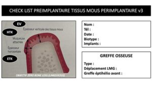 check list phenotype des tissus mous peri implantaires cabinet gregoire chevalier parodontie paris 11